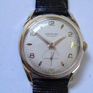 RARE VINTAGE  WESTCLOX ALUMINUM CASE,RUN GREAT